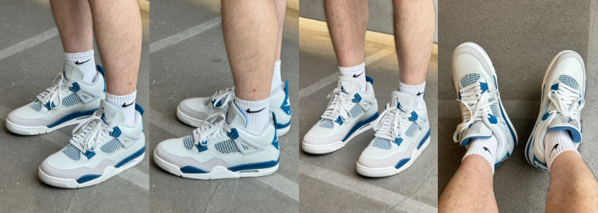 Jordan 4 retro on feet new arrivals