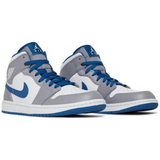 Air Jordan 1 Mid 'Cement True Blue' - BQ8426-014