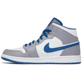 Air Jordan 1 Mid 'Cement True Blue' - BQ8426-014