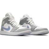 Nike Air Jordan 1 Mid 'Wolf Grey Aluminum' Wmns - Kicks Heaven