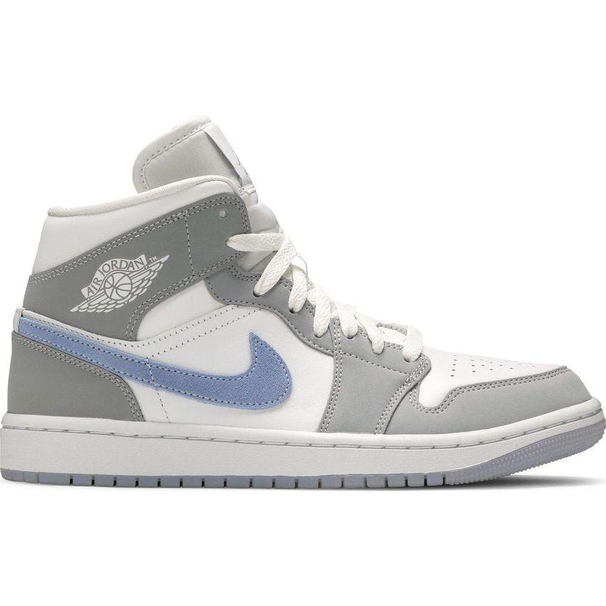 Nike Air Jordan 1 Mid 'Wolf Grey Aluminum' Wmns - Kicks Heaven