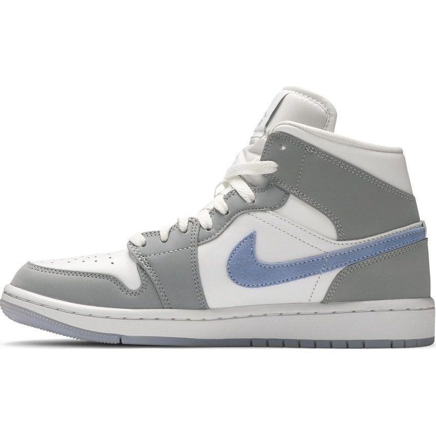 Nike Air Jordan 1 Mid 'Wolf Grey Aluminum' Wmns - Kicks Heaven